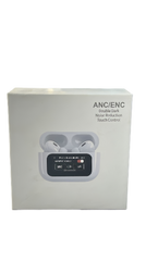 A9 Pro Touch Screen AirPods Pro are ANC wireless earbuds featuring an LCD display, Bluetooth 5.0, pop-up functionality, and super bass.
