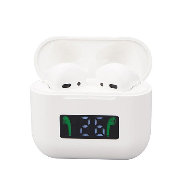NNEDSZ Wireless Bluetooth Earphones With Touch Display - White
