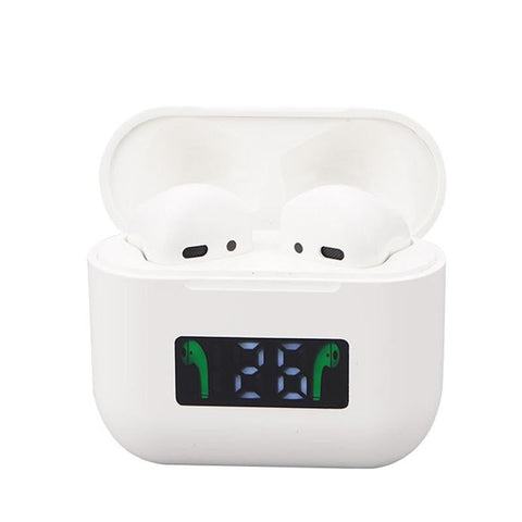 NNEDSZ Wireless Bluetooth Earphones With Touch Display - White