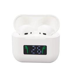 NNEDSZ Wireless Bluetooth Earphones With Touch Display - White